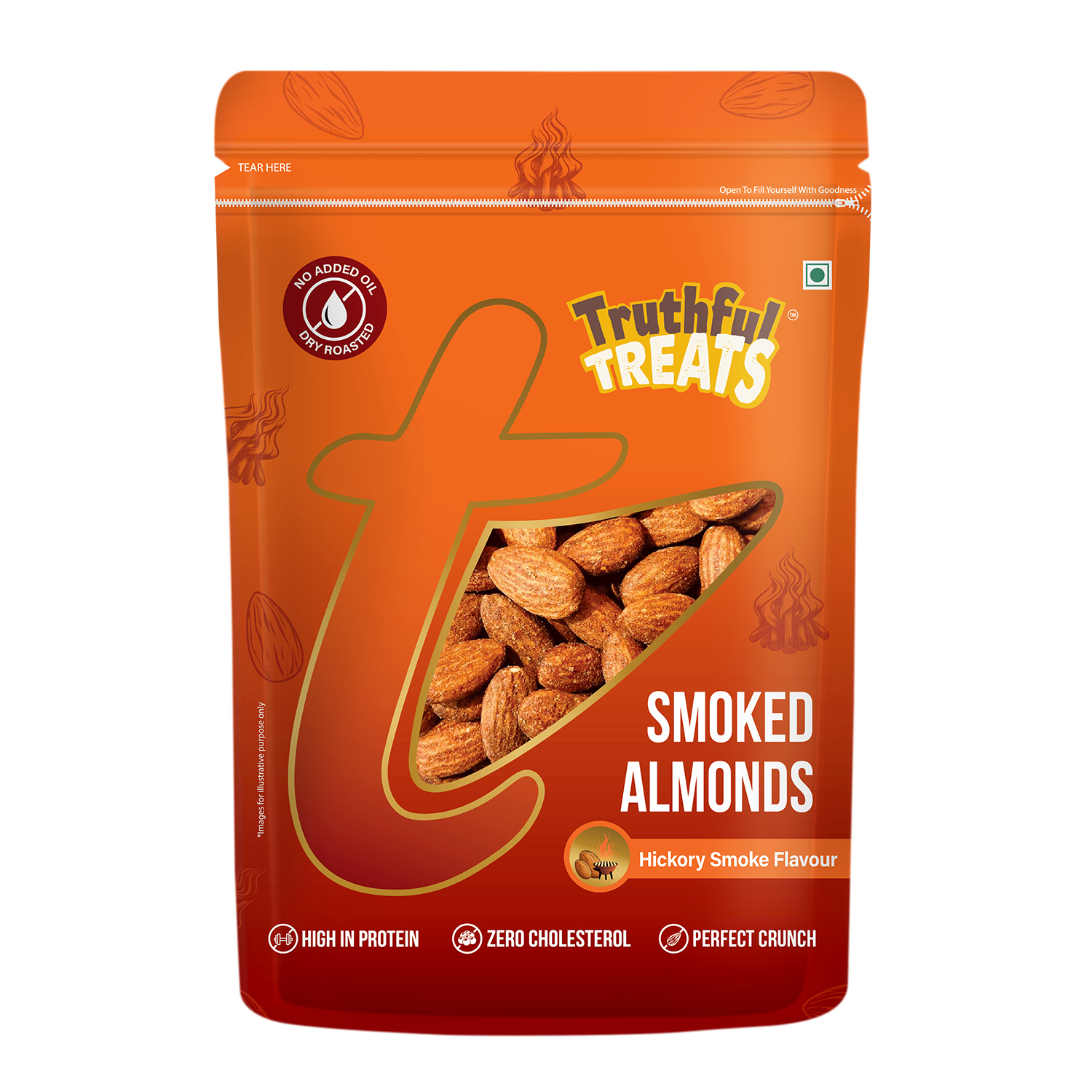 premium Smoked almonds 160gm 