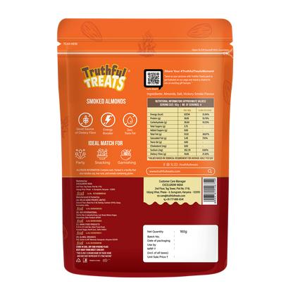 Back side Instruction of Smoked Almonds 