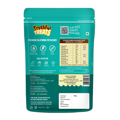 Back Side Instruction of Califronia Pistachios 