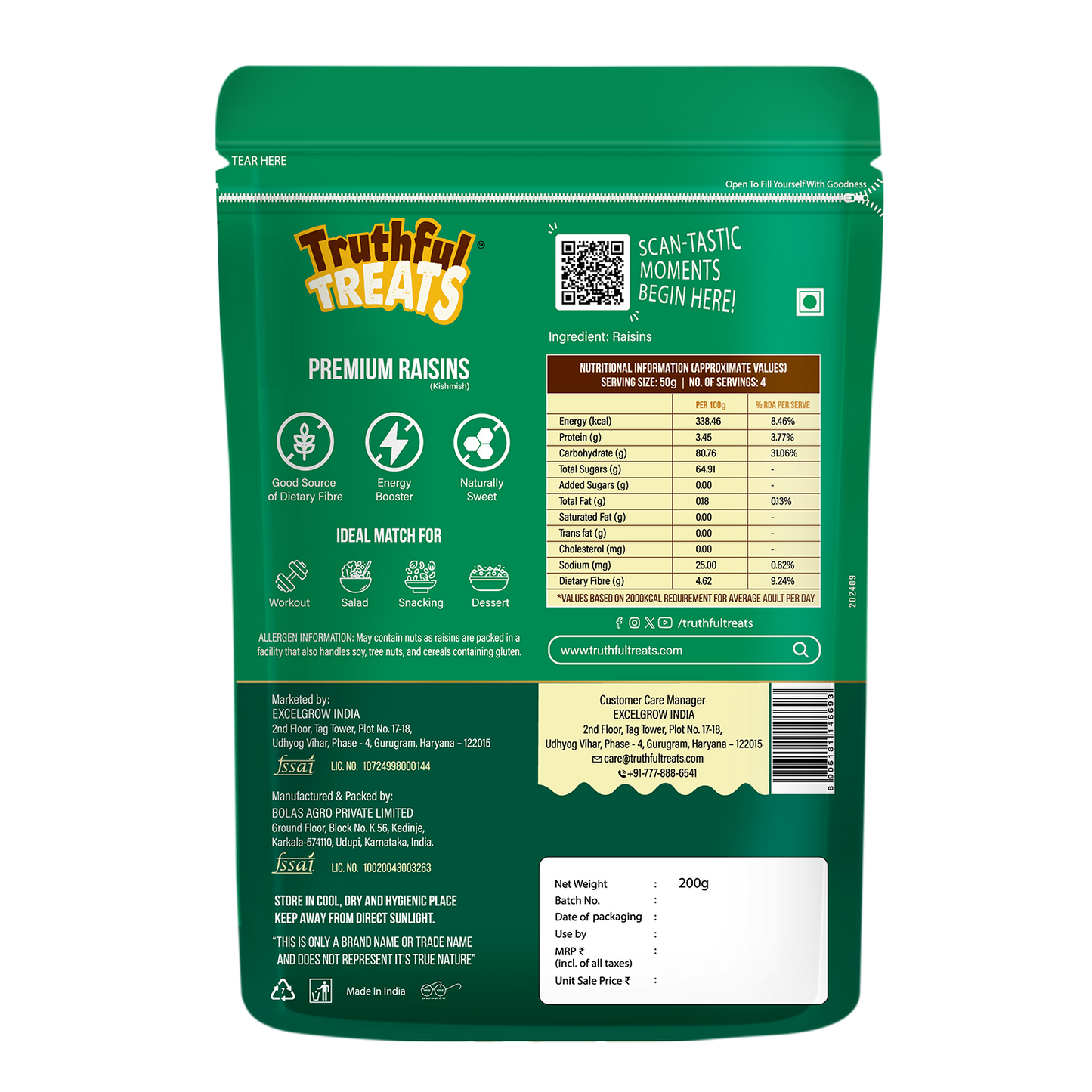 Premium Raisins 200gm 