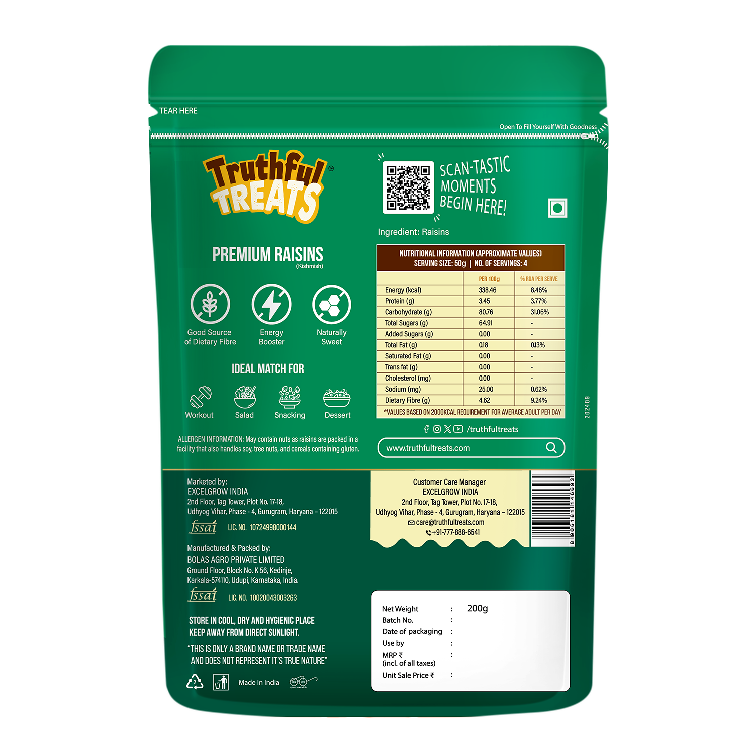 Premium Raisins 200gm 