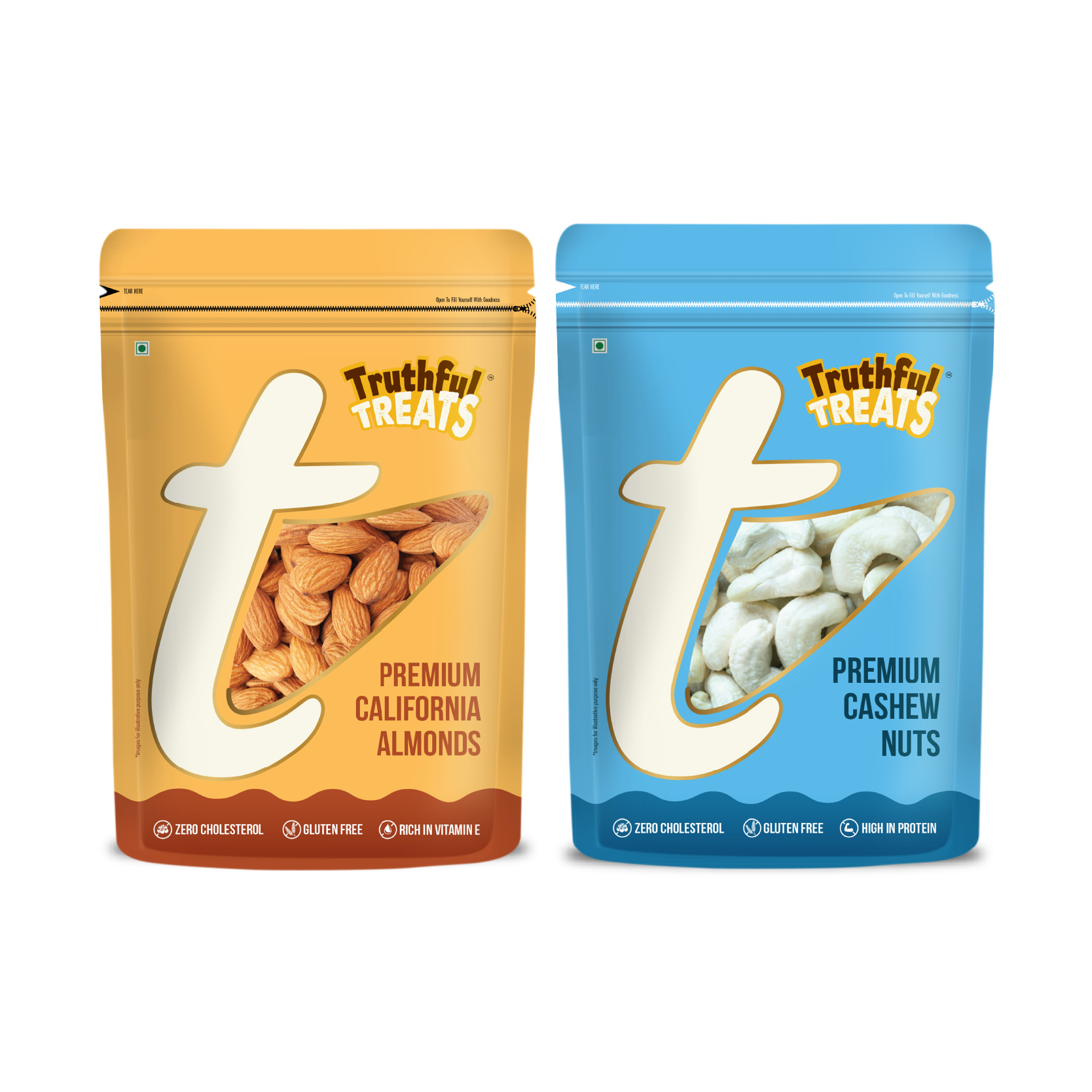 Premium cashews and California almonds family pack 