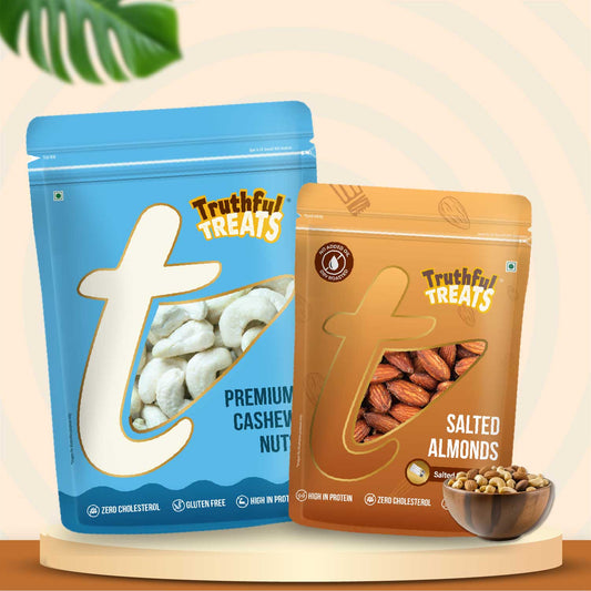 Premium Cashews and Salted Almonds 660gm 