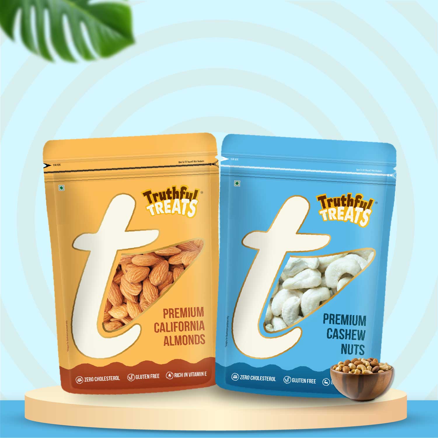 Daily combo pack premium almonds and cashews 500g each 