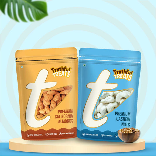 Daily combo pack premium almonds and cashews 500g each 