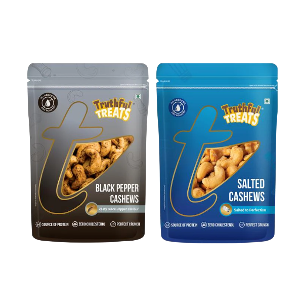 Black Pepper Cashews & Salted Cashew- 320gm