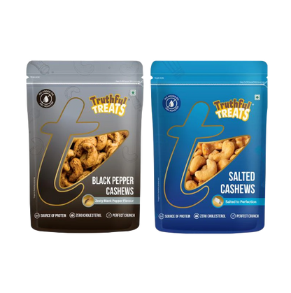 Black Pepper Cashews & Salted Cashew- 320gm